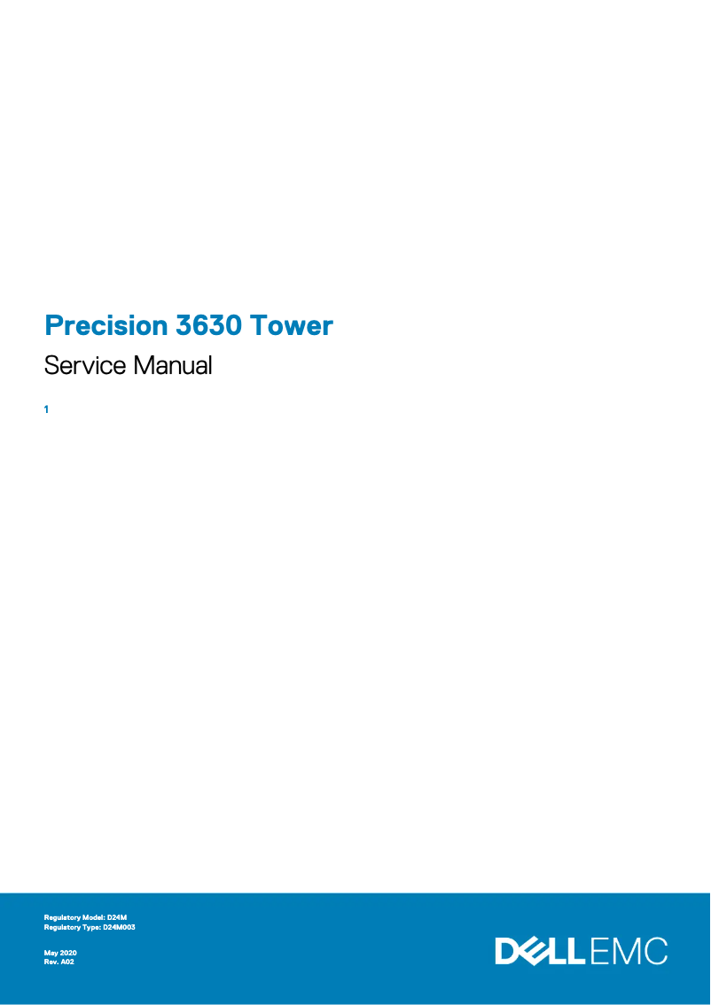 Page n°1 - Manuel utilisateur Dell Precision 3630 Tower