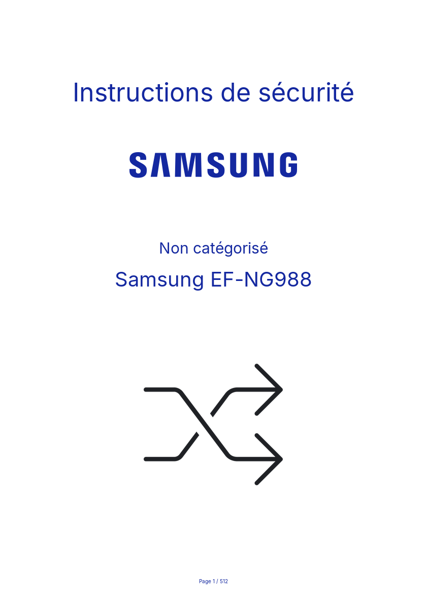 Image de la première page du manuel de l'appareil EF-NG988