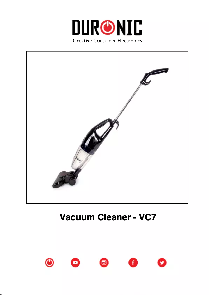 Page 1 de la notice Manuel utilisateur Duronic VC7