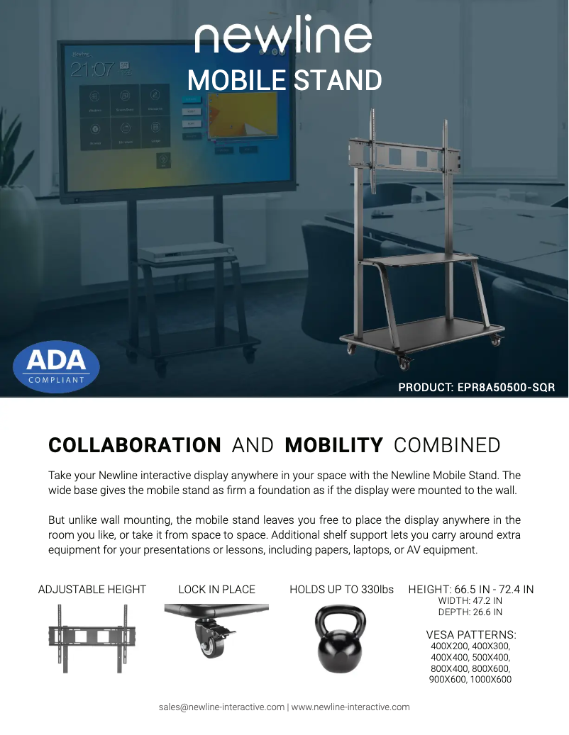Page n°1 - Manuel utilisateur Newline EPR8A70080-000