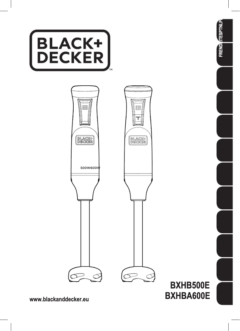 Page 1 de la notice Manuel utilisateur Black & Decker BXHBA600E