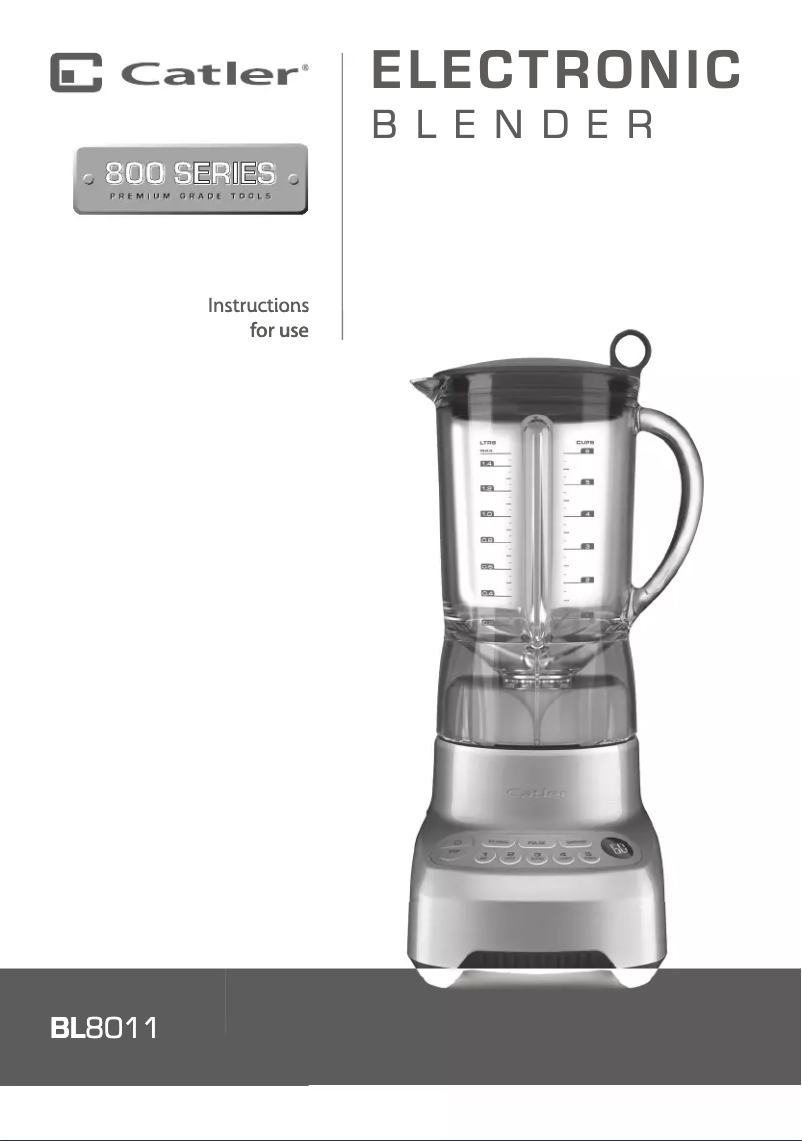 Page n°1 - Manuel utilisateur Catler BL 8011