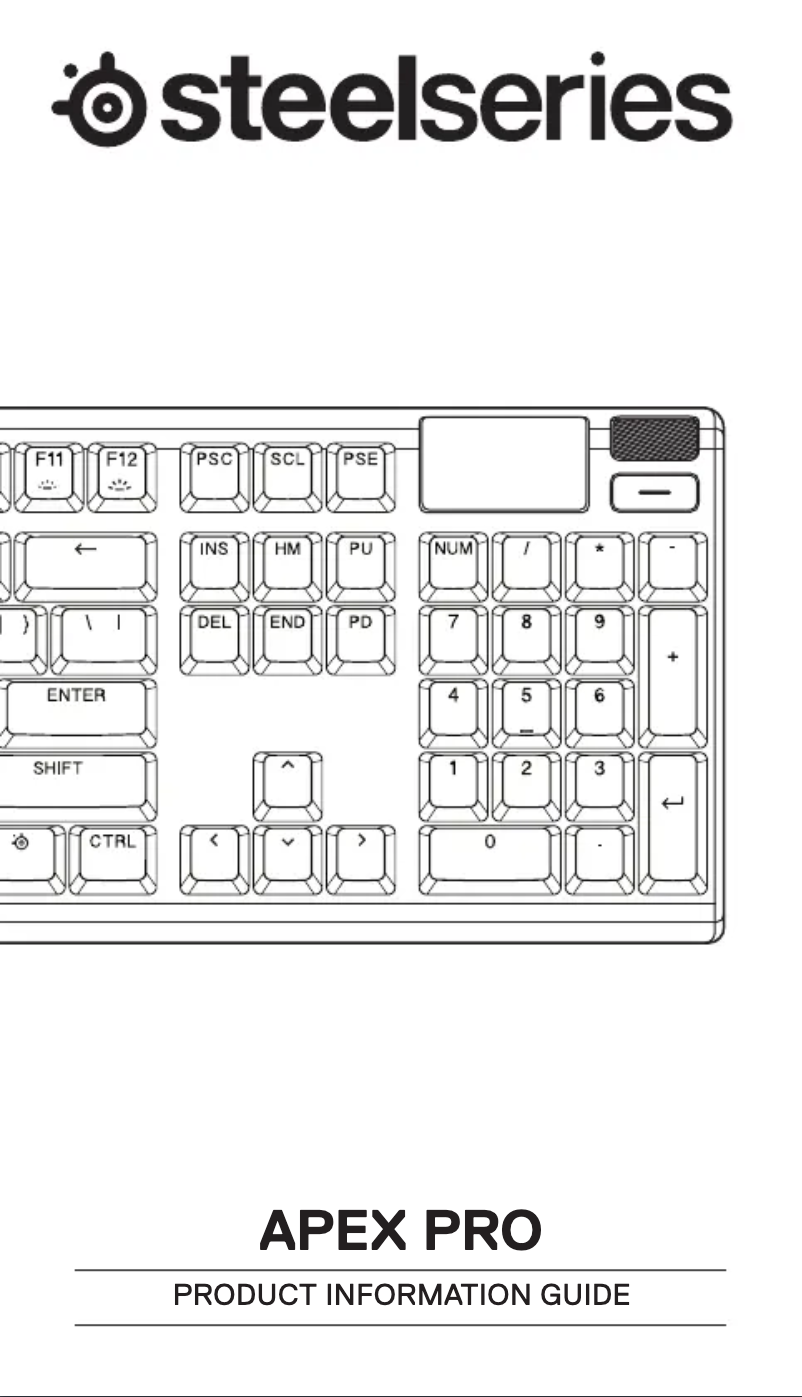 Page 1 de la notice Manuel utilisateur Steelseries Apex Pro Gen 3