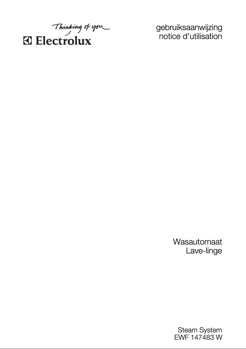 Page 1 de la notice Manuel utilisateur Electrolux EWF147483W