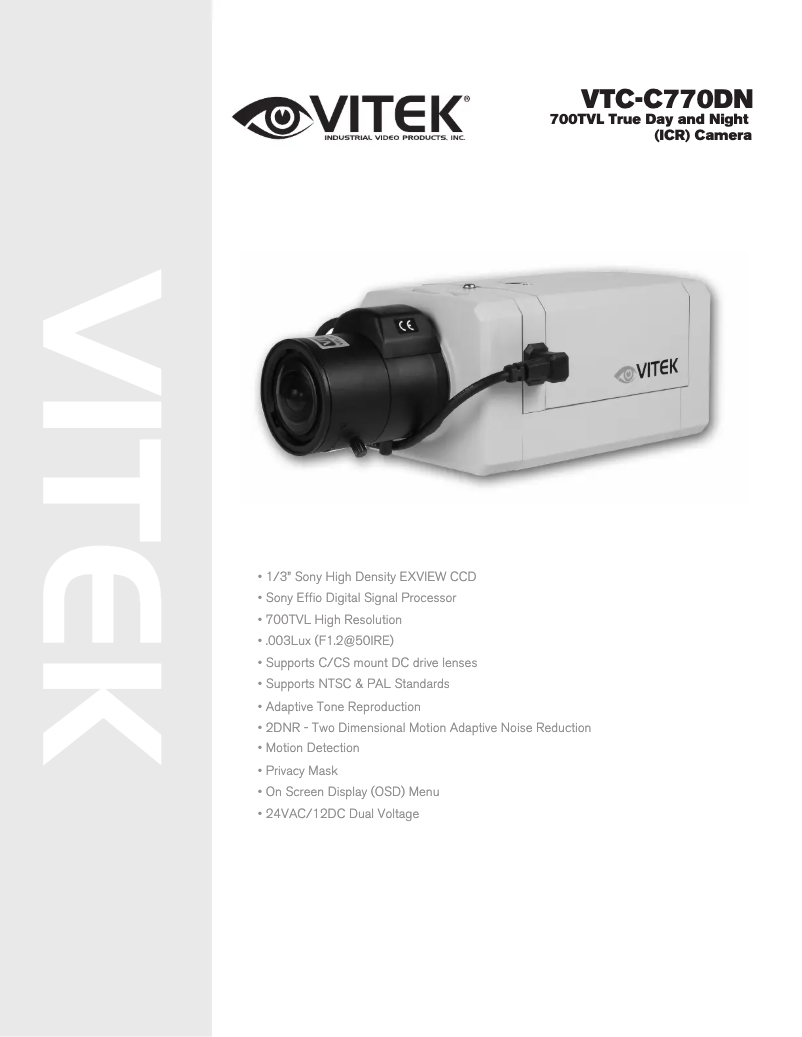 Page 1 de la notice Manuel utilisateur Vitek VTC-C770DN