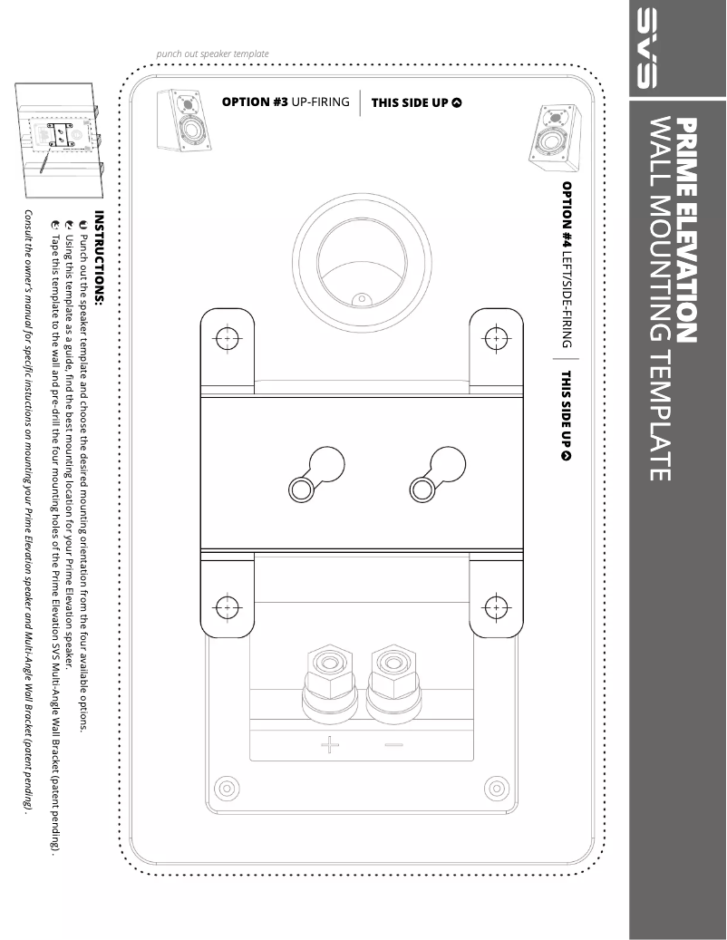 Page 1 de la notice Instructions / montage SVS Prime Elevation