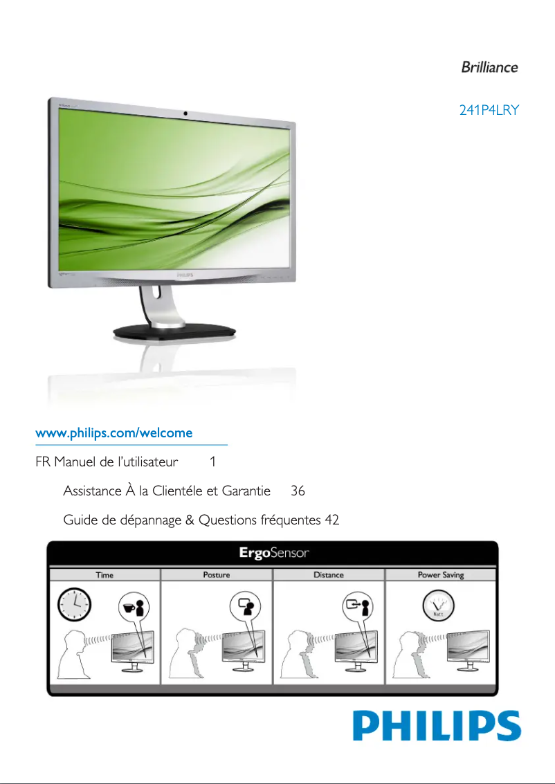 Imagen de la primera página del manual del dispositivo Brilliance 241P4LRYES
