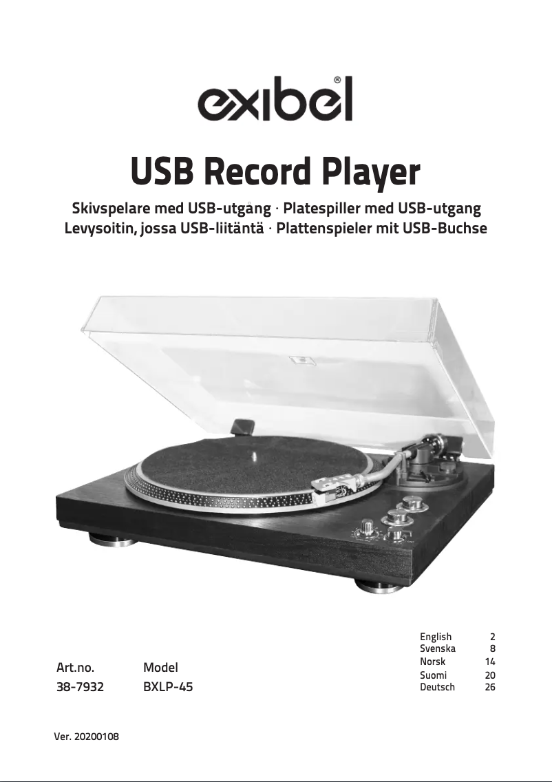 Image de la première page du manuel de l'appareil BXLP-45