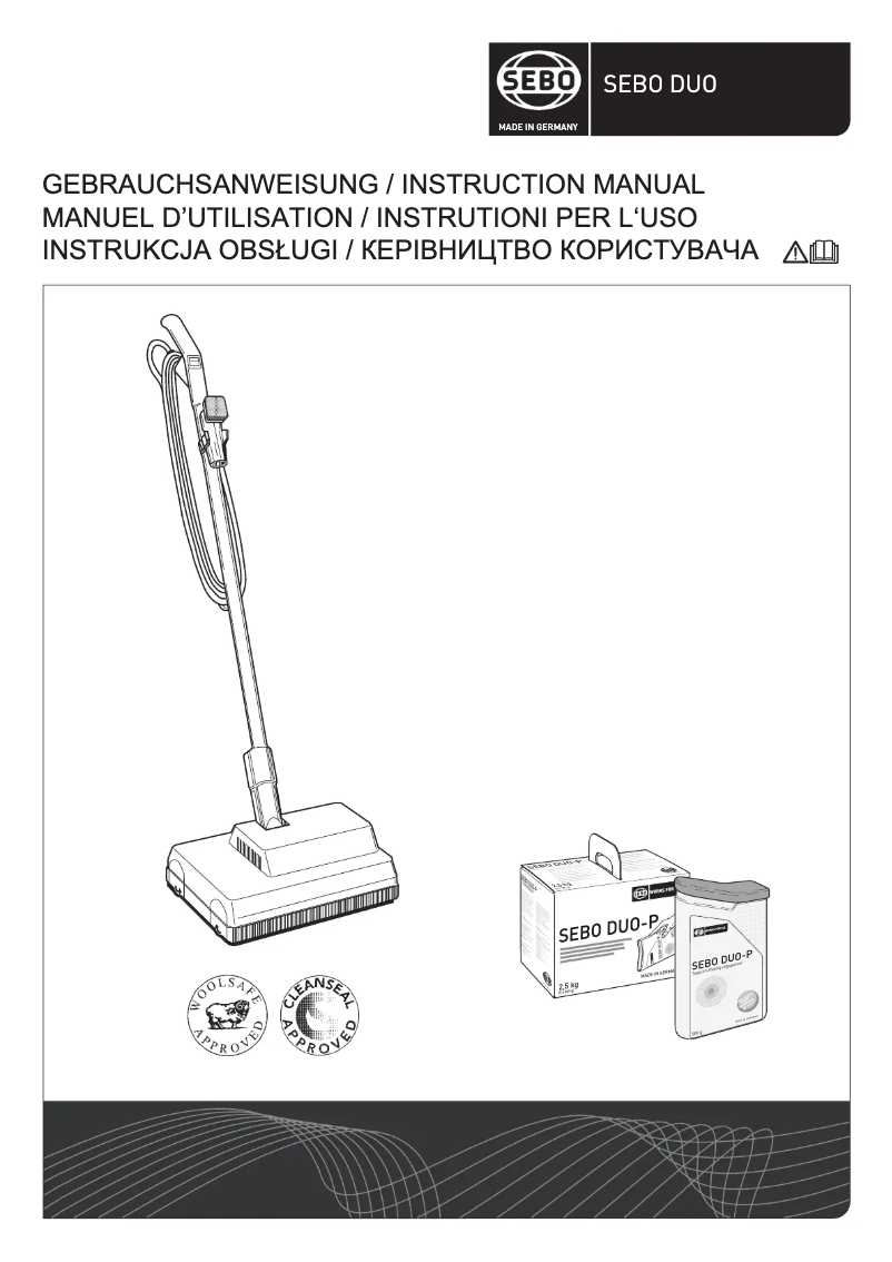 Página 1 del manual Manual de usuario Sebo Felix 3