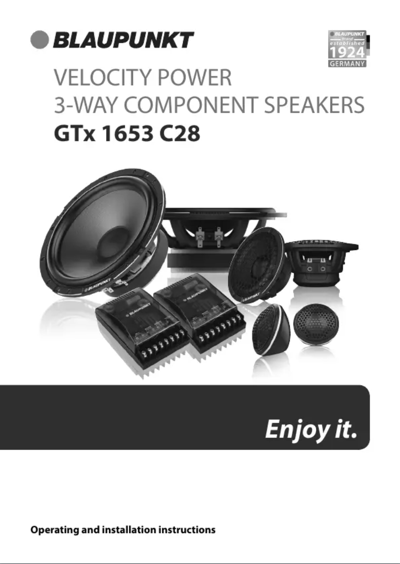 Page n°1 - Manuel utilisateur Blaupunkt GTx 1653 C28