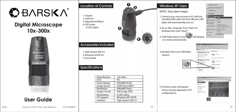 Page 1 de la notice Manuel utilisateur Barska AY11336