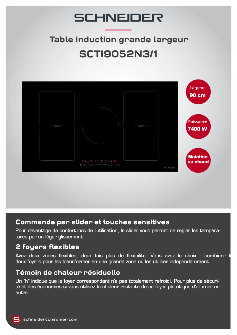 Page 1 de la notice Fiche technique Schneider SCTI9052N3/1