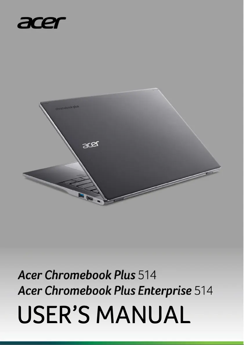 Page n°1 - Manuel utilisateur Acer Chromebook Plus 514