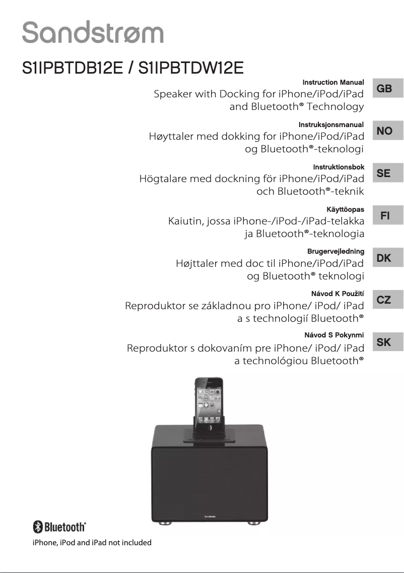 Page 1 de la notice Manuel utilisateur Sandstrøm S1iPBTDW12E
