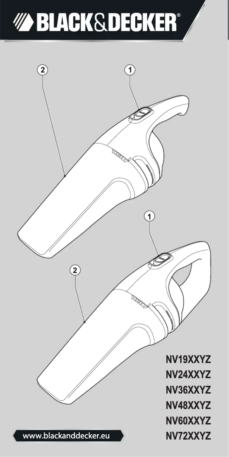 Image de la première page du manuel de l'appareil Dustbuster NV6003AN