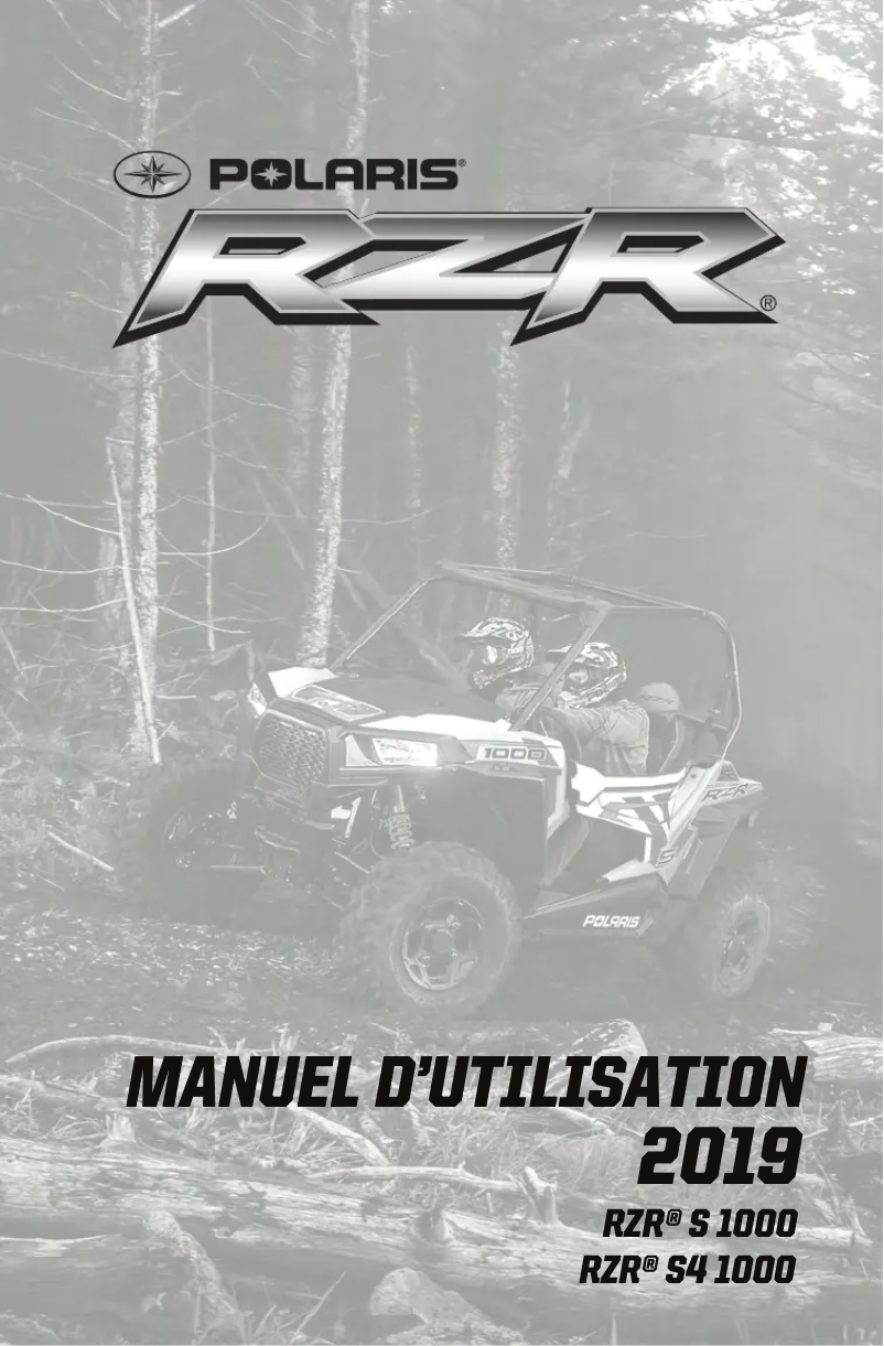 Page 1 de la notice Manuel utilisateur Polaris RZR S4 1000 (2019)