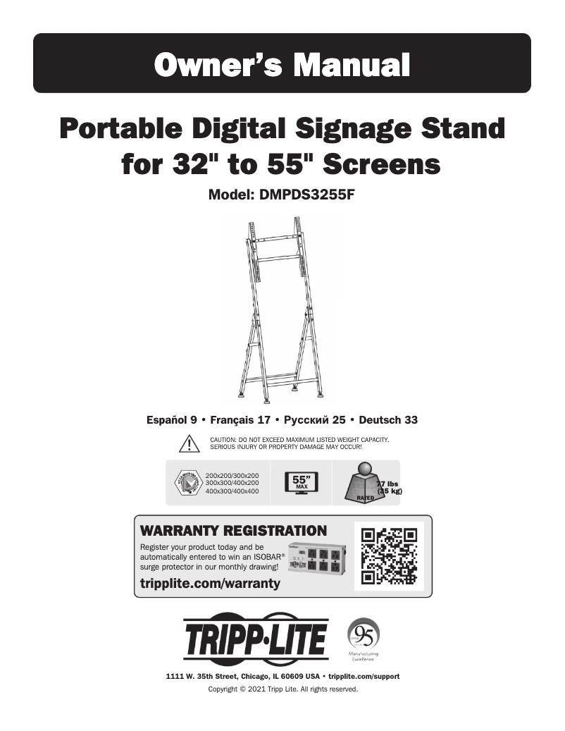 Page n°1 - Manuel utilisateur Tripp Lite DMPDS3255F