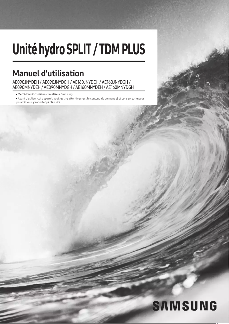 Image de la première page du manuel de l'appareil AE160JNYDEH/EU