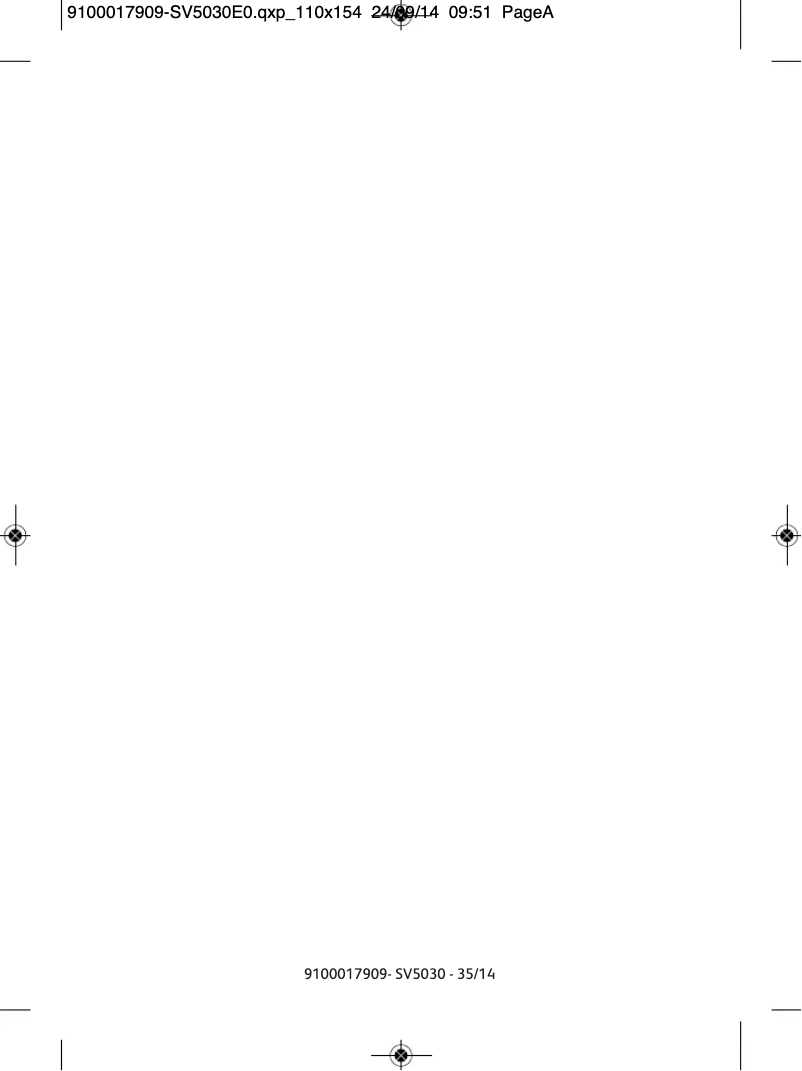 Image de la première page du manuel de l'appareil Purely & Simply SV5030