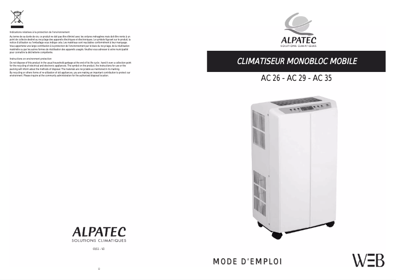 Página 1 del manual Manual de usuario Alpatec AC 29