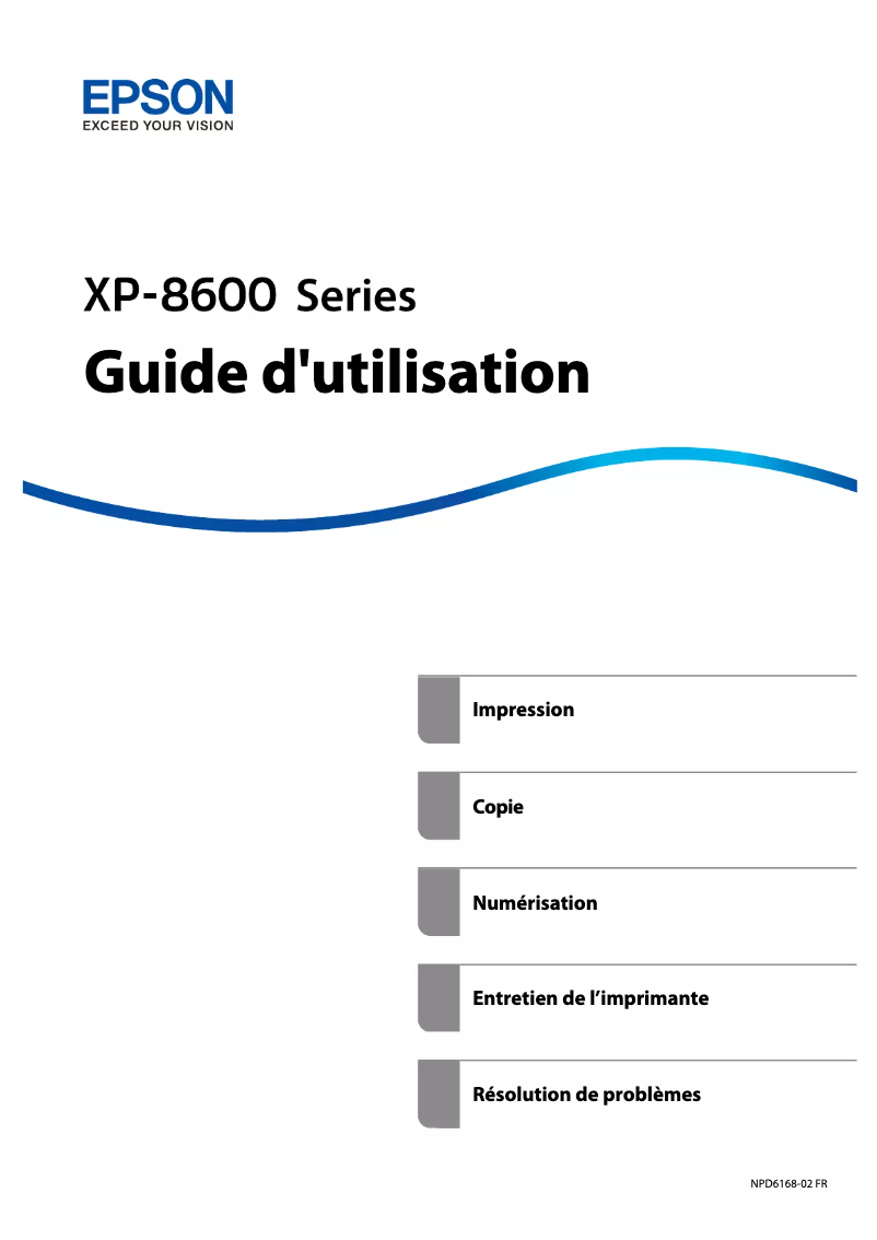 Page 1 de la notice Manuel utilisateur Epson Expression Photo XP-8600