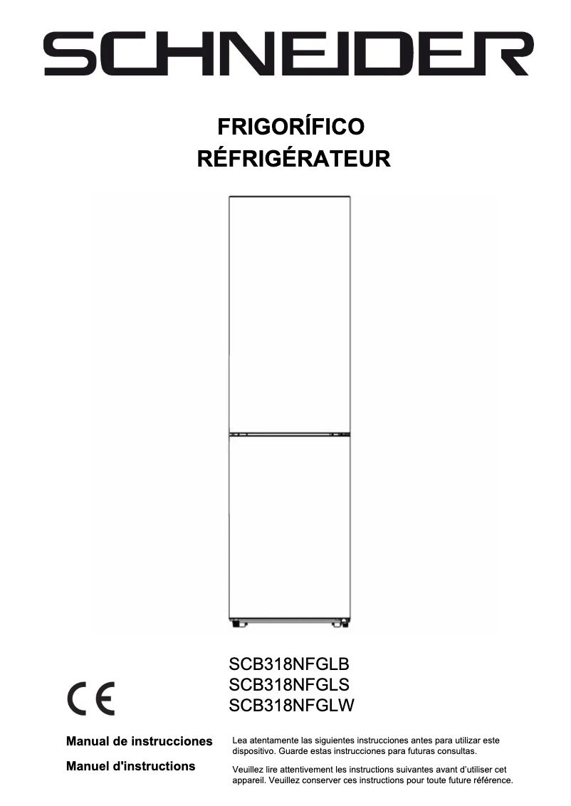 Page n°1 - Manuel utilisateur Schneider SCB318NFGLS