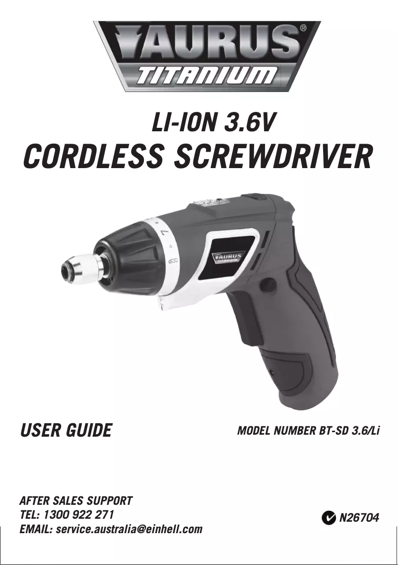 Image de la première page du manuel de l'appareil BT-SD 3,6/1 Li