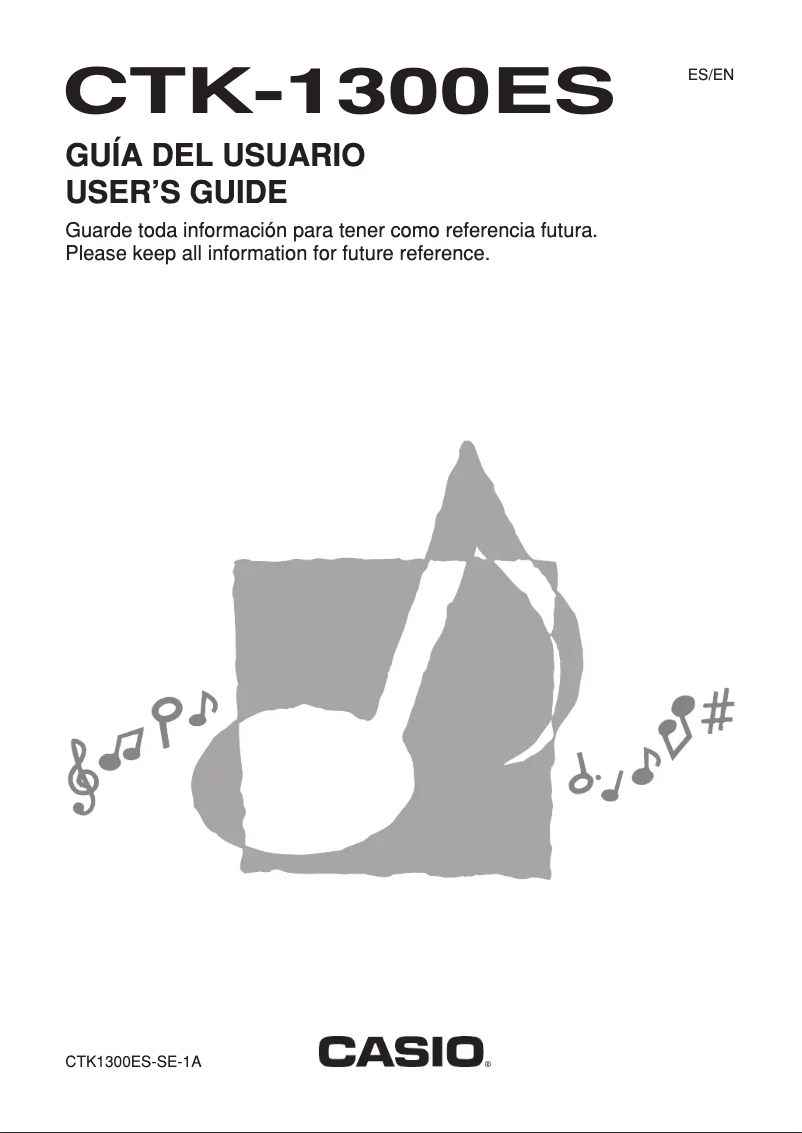 Page 1 de la notice Manuel utilisateur Casio CTK-1300ES
