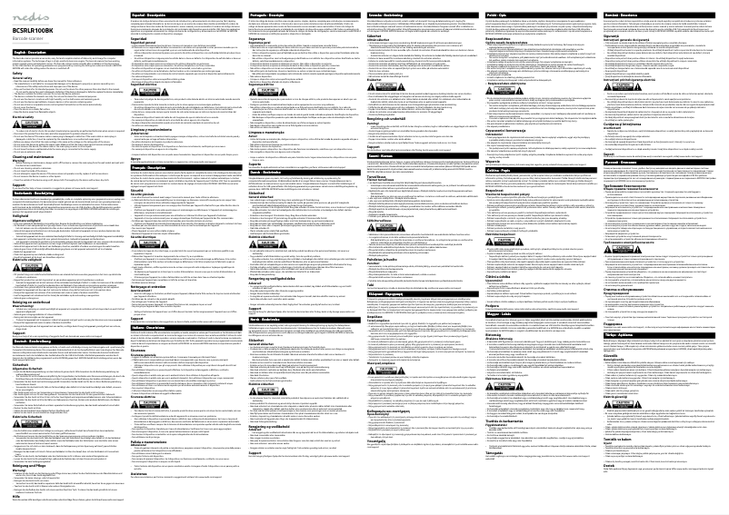 Page 1 de la notice Manuel utilisateur Nedis BCSRLR100BK