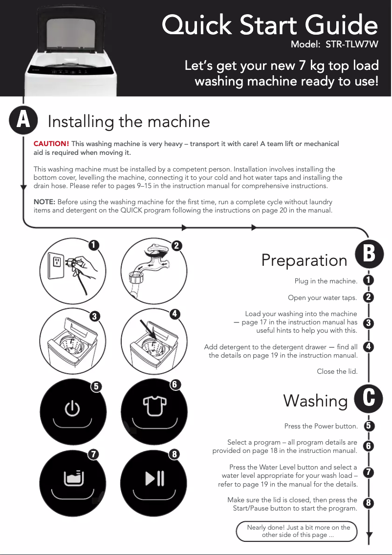 Image de la première page du manuel de l'appareil STR-TLW7W