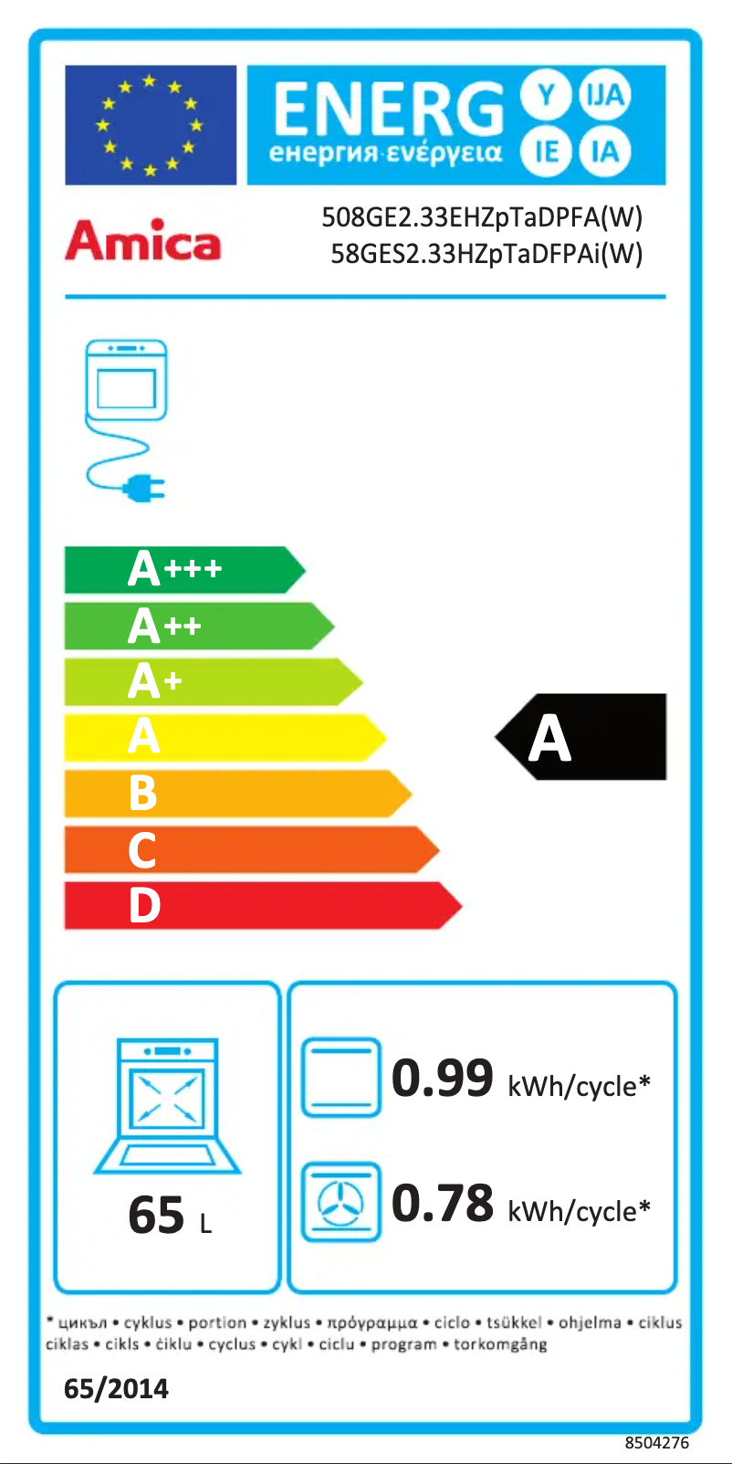 Image de la première page du manuel de l'appareil 58GES2.33HZPTADFPAI(W)