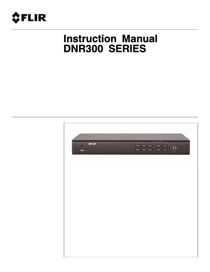Page n°1 - Manuel utilisateur FLIR DN308P2E6