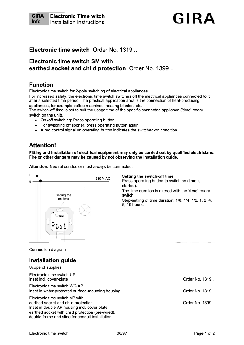 Imagen de la primera página del manual del dispositivo 1399