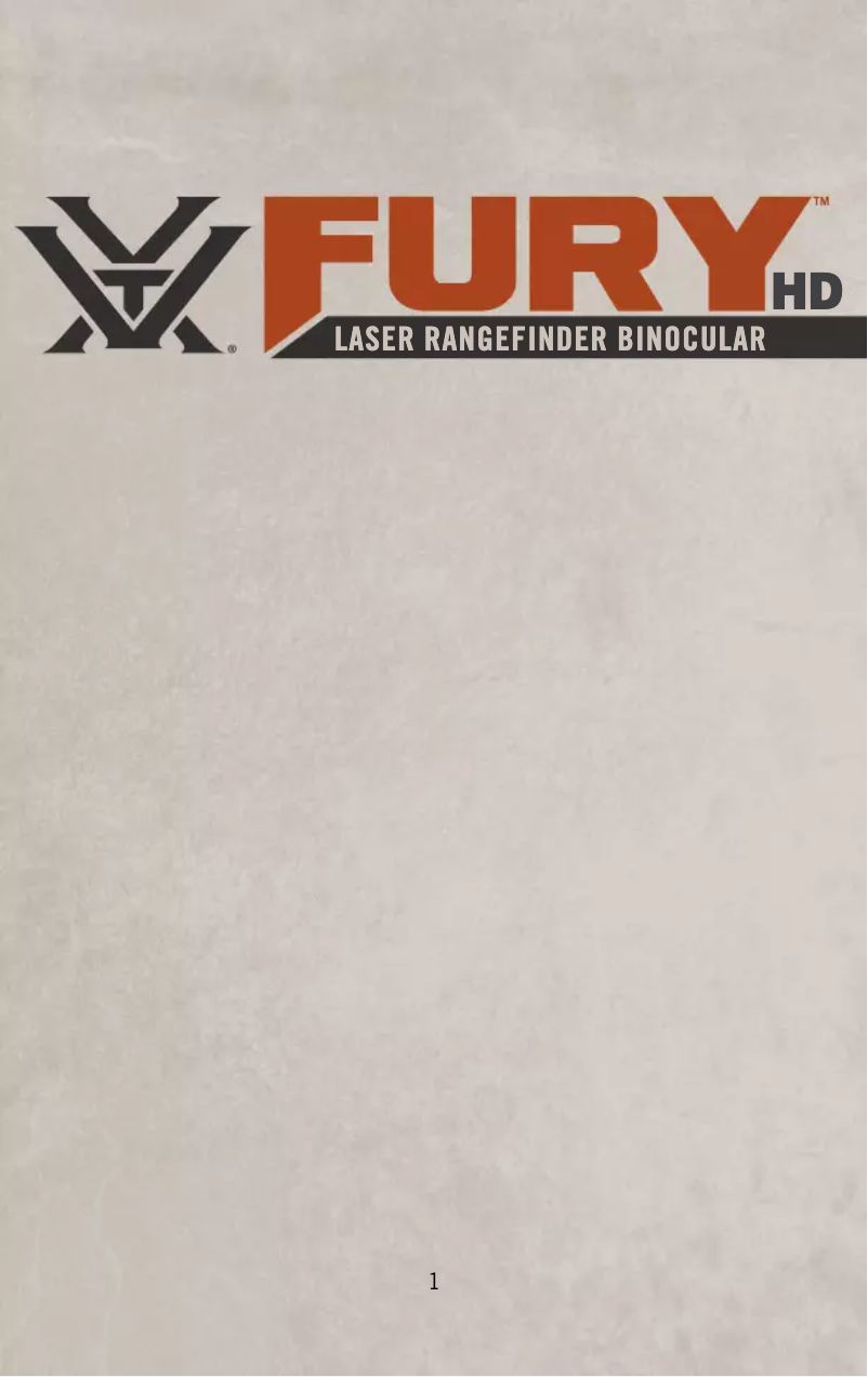 Image de la première page du manuel de l'appareil Fury HD 10x42