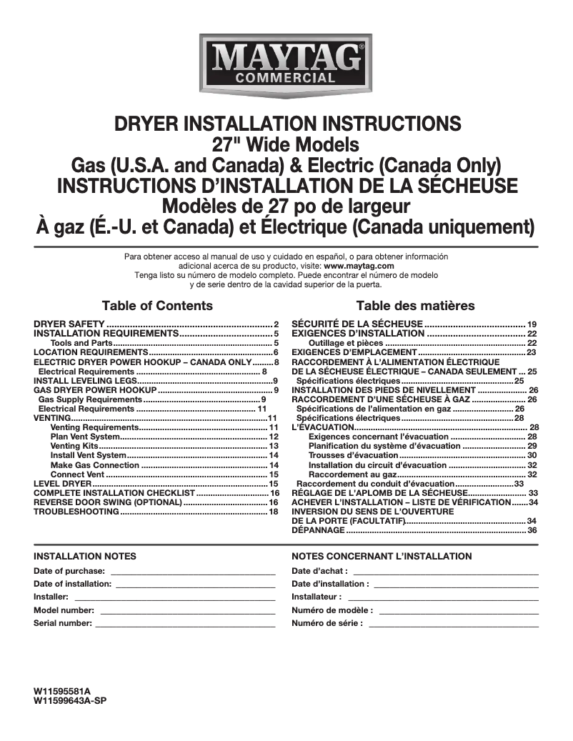 Image de la première page du manuel de l'appareil MGDP575GW