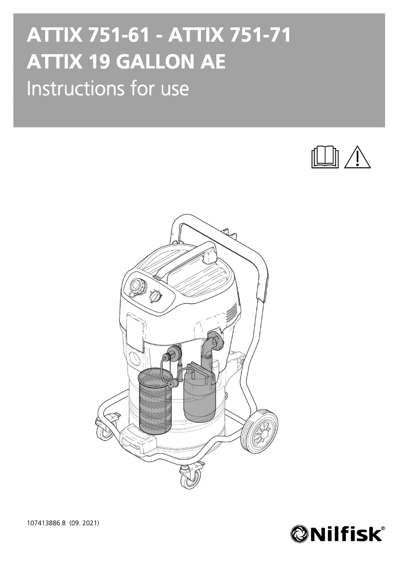 Página 1 del manual Manual de usuario Nilfisk ATTIX 751-61