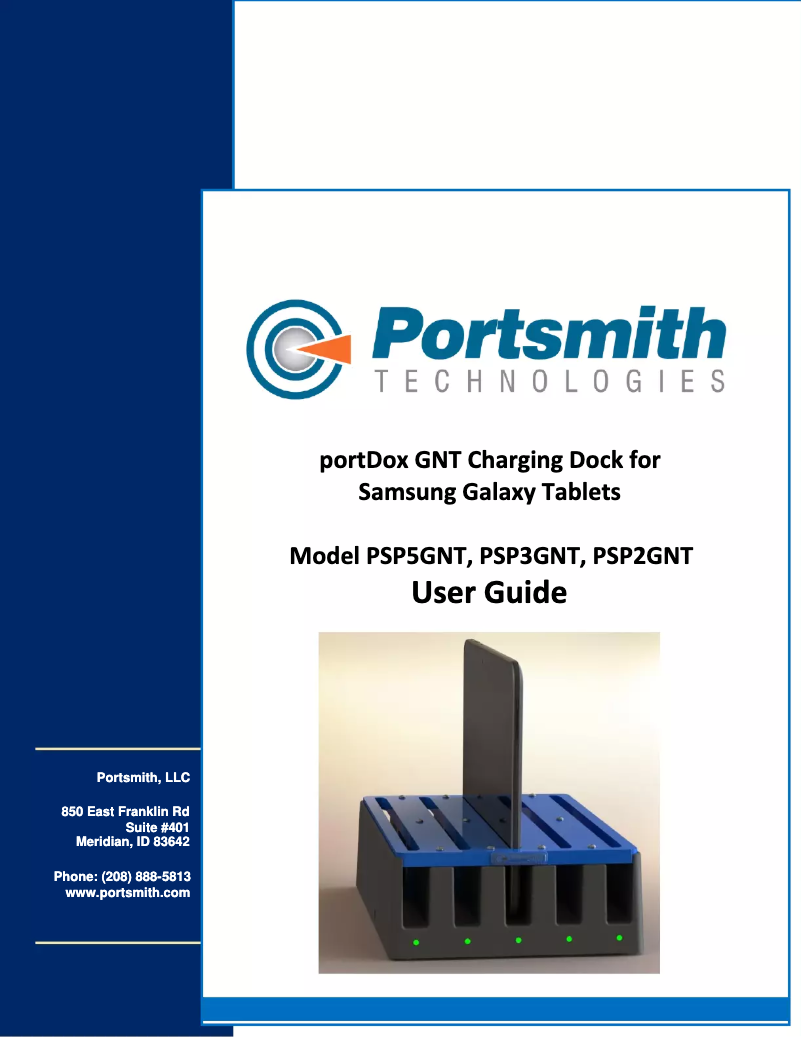 Page n°1 - Manuel utilisateur Portsmith portDox PSP2GNT
