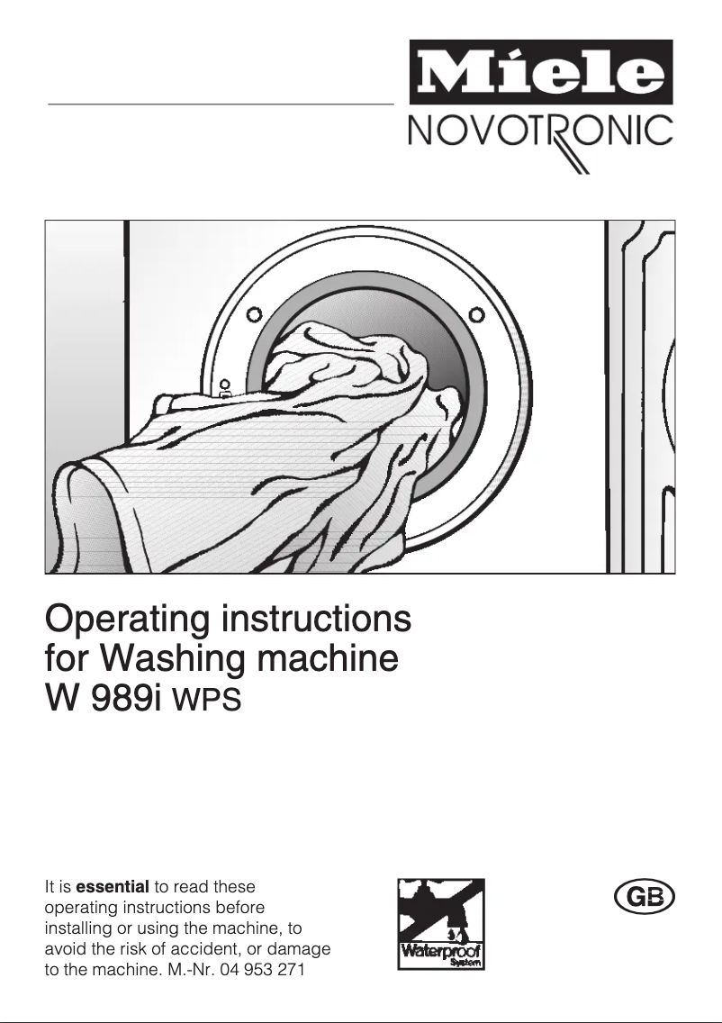 Page 1 de la notice Manuel utilisateur Miele W 989 I WPS