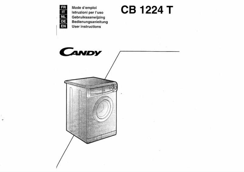 Page 1 de la notice Manuel utilisateur Candy Proxima cb 1224 t