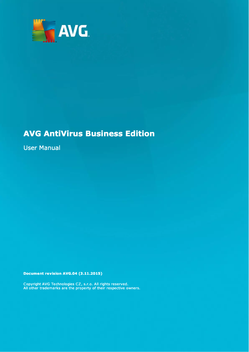 Image de la première page du manuel de l'appareil AntiVirus Business Edition (2013)