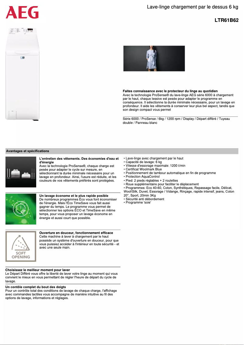 Image de la première page du manuel de l'appareil LTR61B62