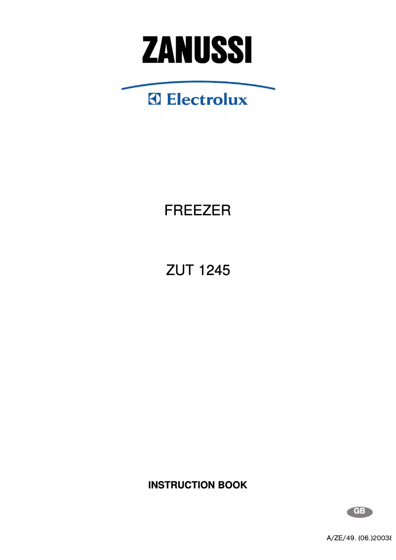 Page n°1 - Manuel utilisateur Zanussi-Electrolux ZUT1245