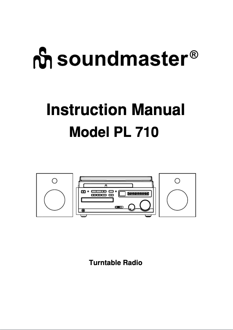 Page 1 de la notice Manuel utilisateur Soundmaster PL 710