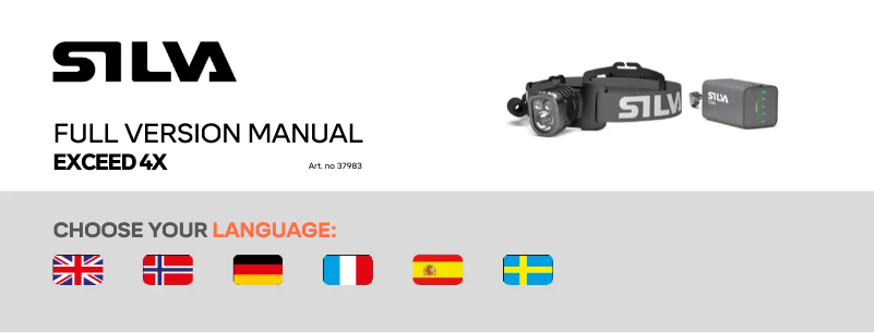 Image de la première page du manuel de l'appareil Exceed 4X