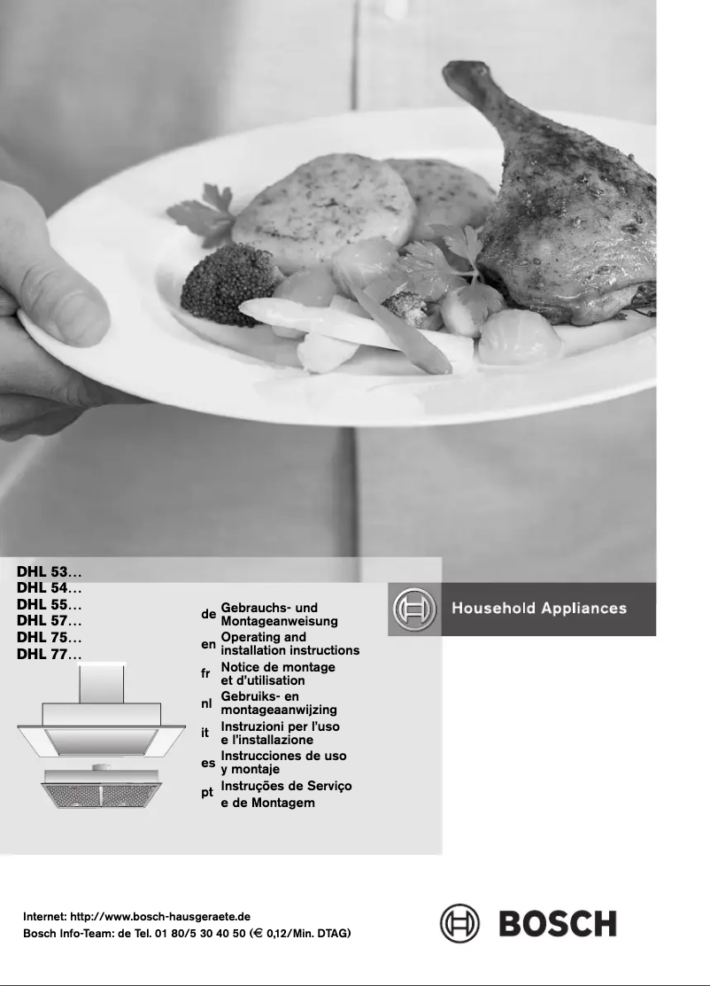 Page 1 de la notice Manuel utilisateur Bosch DHL535BGB
