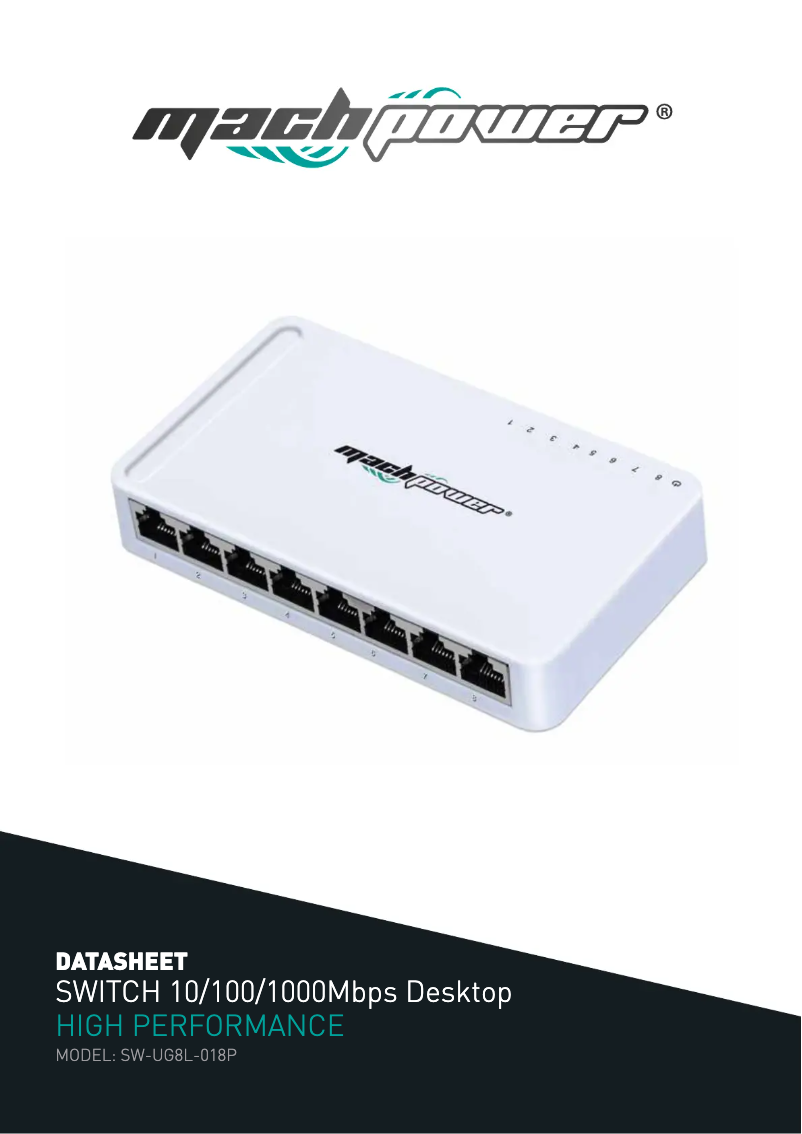 Image de la première page du manuel de l'appareil SW-UG8L-018P