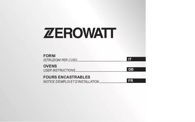 Page n°1 - Manuel utilisateur Zerowatt ZFFS200NX/E