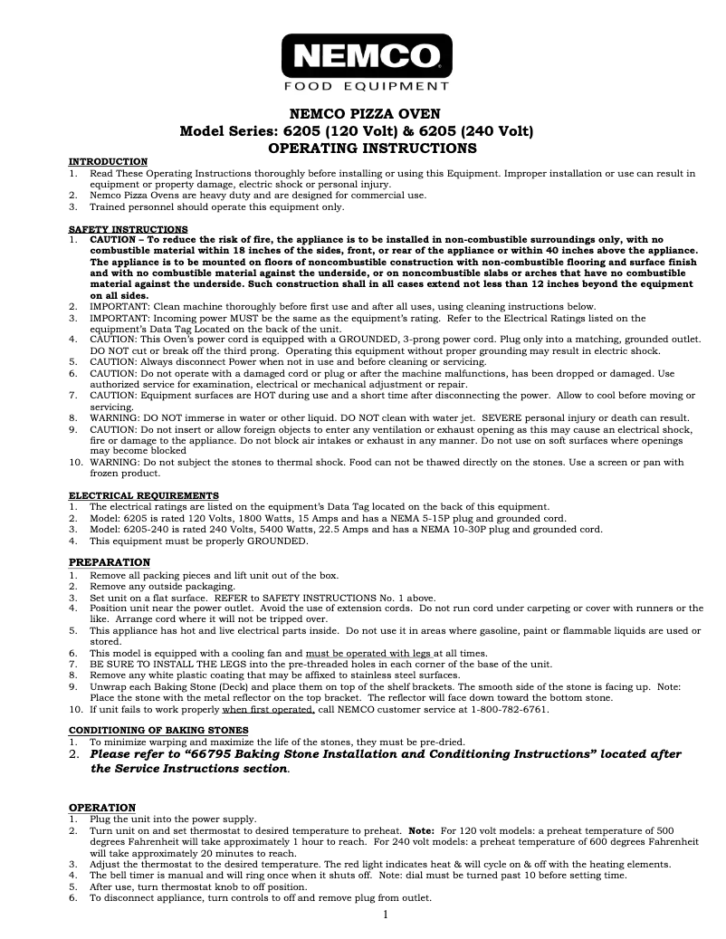 Image de la première page du manuel de l'appareil 6205