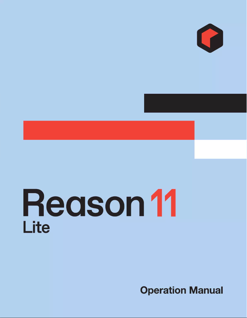 Página 1 del manual Manual de usuario Propellerhead Reason Lite 11.3