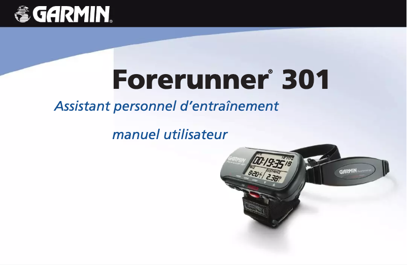 Image de la première page du manuel de l'appareil Forerunner 301